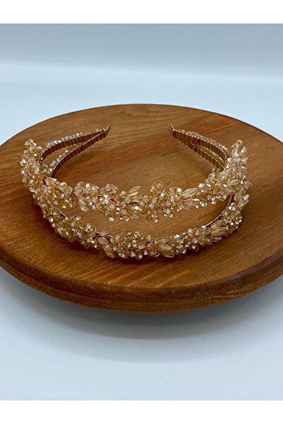 VENTUS ACCESSORIES Kristal Taşlı İkili Gelin Kına Abiye Taç