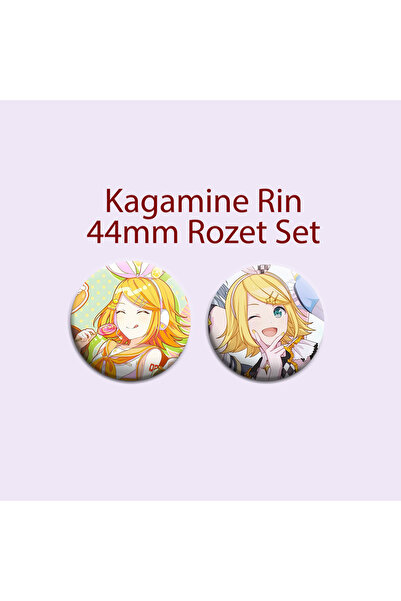 Akumastik Vocaloid Kagamine Rin 2 Adet 44mm buton rozet - Hatsune Mİku