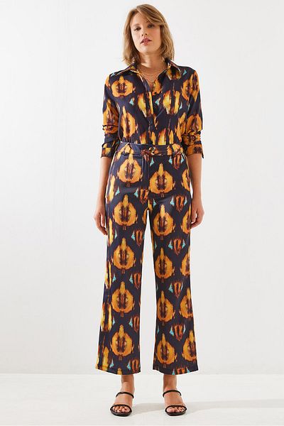 Bianco Lucci Patterned Women's Trousers - Mbms011 60501011