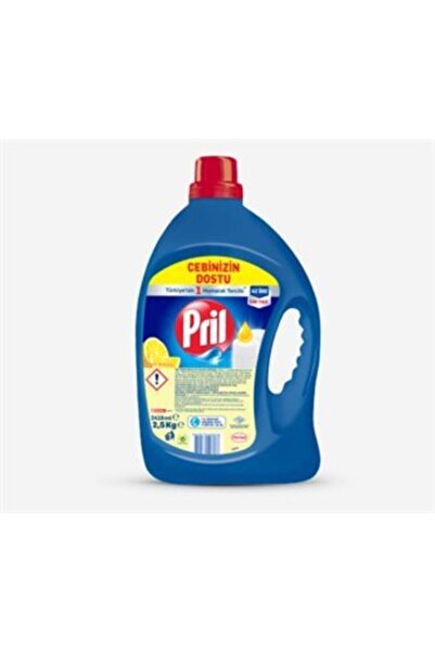 Pril Elde Bulaşık Deterjanı Üçlü Güç Limon Kokulu 2,5 kg X2 Adet