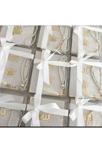 Genel Markalar 10 Adet Kadife Yasin-i Şerif Ve Inci Tesbih Seti (kutulu)