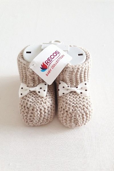 Recos Baby Booties Knitted 0-6 Months
