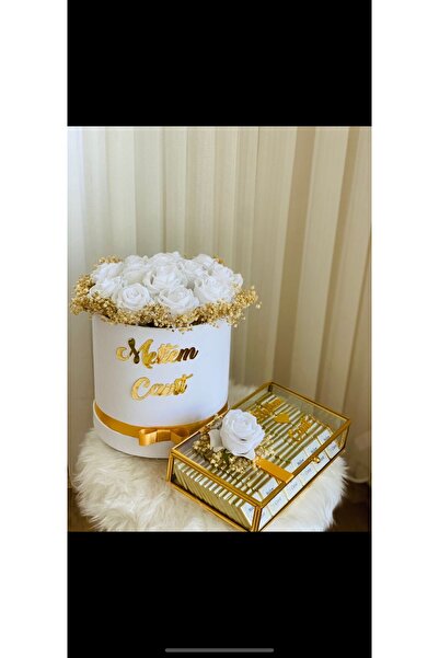 Gül Kutuda isteme çiçeği , nişan çiçegi , kız isteme çiçeği , kutu çiçek , be...