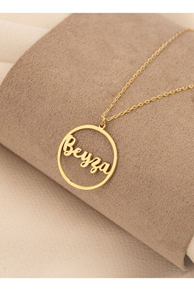 Dkmn Silver 925 Ayar Gümüş Kişiselleştirilebilir Isimli Daire Kolye