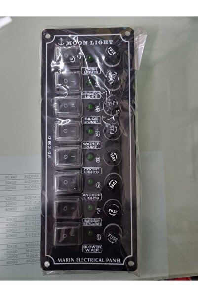 MOONLİGHT SWİTCH PANEL 8'Lİ 12/24V