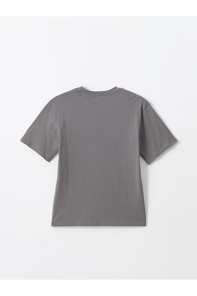 LC Waikiki Bedrucktes Herren-T-Shirt aus gekämmter Baumwolle – Rundhalsausschnitt, kurze Ärmel