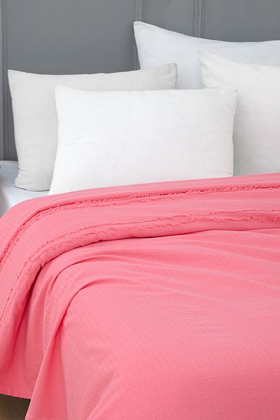 Evim 100% Cotton Cutting Effect Fuchsia Pique Double - 200X220 cm