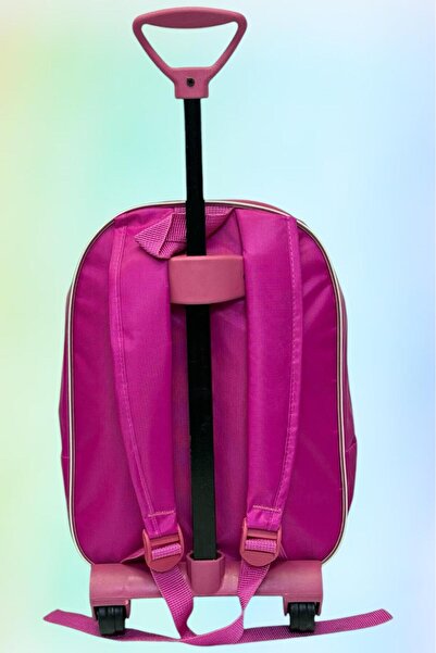 Tezzgelsin Anaokulu Kreş Çocuk Temalı Lüx 5d Kabartma Baskılı Çekçekli Tekerli Sırt ve Okul Çantası