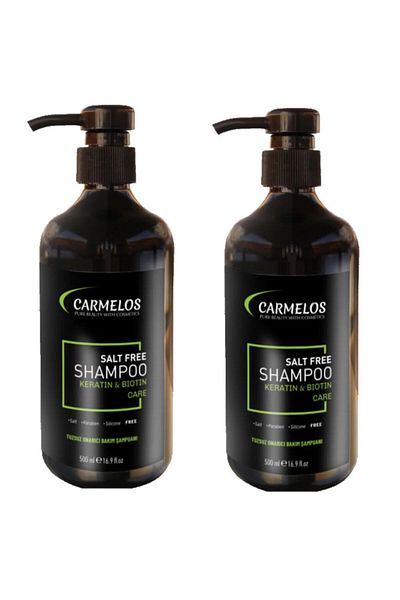Carmelos Keratin & Biotin Shampoo 500 ml 2 Pieces