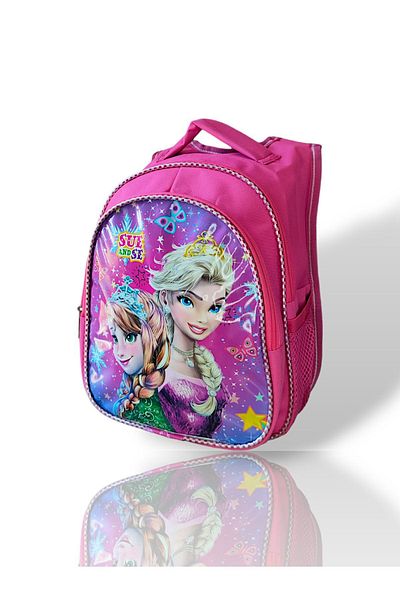 Armoire Pink Elsa Anna Nursery School Backpack for 0-6 Years Old Girls