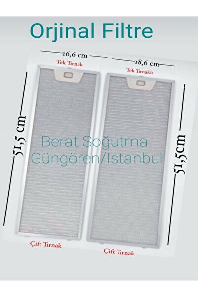 beratsogutma Bosch Davlumbaz Aspiratör 18,6 X 51,5 -16,6x51,5 Cm Alüminyum Me...