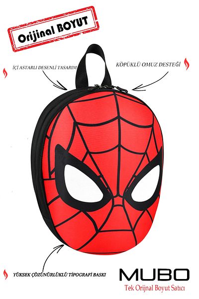 SPIDERMAN 3D embosovaná taška do školky, školky a každodenního použití: batoh Spiderman