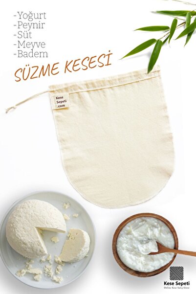 kesesepeti Vegan Ve Hayvansal Süt Ürünleri Süzme Kesesi - Yıkanabilir %100 Pamuk Natürel Bez Torba | Estameña