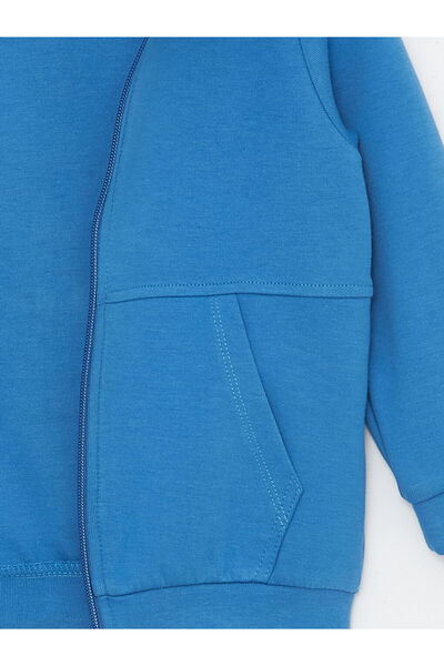 LC Waikiki Kapüşonlu Uzun Kollu Erkek Bebek Fermuarlı Sweatshirt