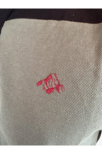 Mesh 100% Cotton Men's Polo Collar T-shirt, Colorful Striped Short Sleeve Split Model, Mountain Logo Design