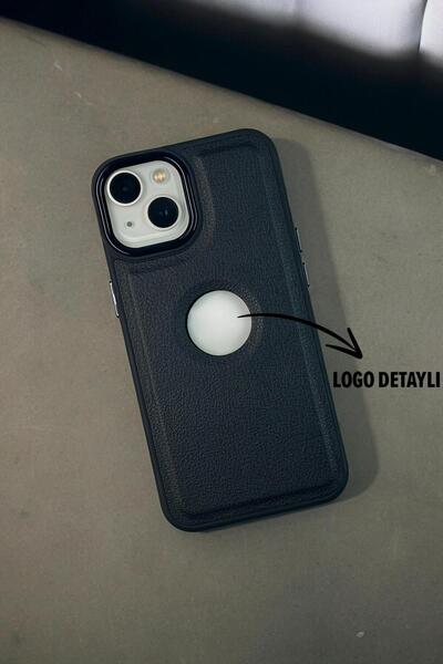 mooodcase İphone 13 Uyumlu Luxury Leather Logo Silikonlu Telefon Kılıfı Mchzr
