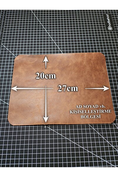 FH LEATHER GOODS Hakiki Deri El Yapımı Mouse Pad - Premium Kalite, Şık ve Erg...