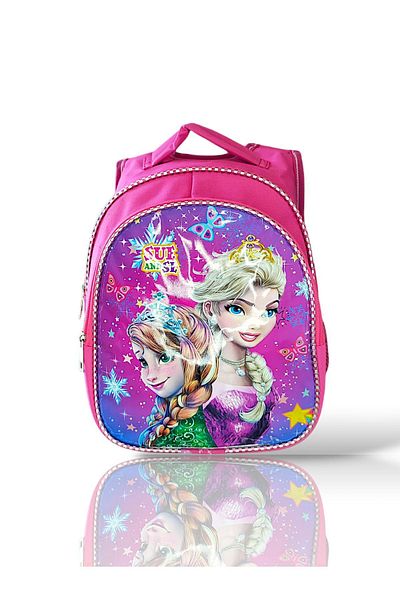 Armoire Pink Elsa Anna Nursery School Backpack for 0-6 Years Old Girls