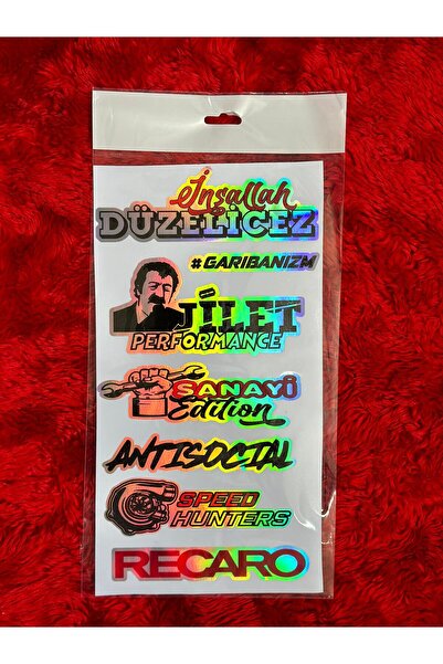 Etiket Oto Aksesuar HOLOGRAMLI ETİkET ARABA ARKA CAM YAZILARI HOLOGRAMLI YENİ