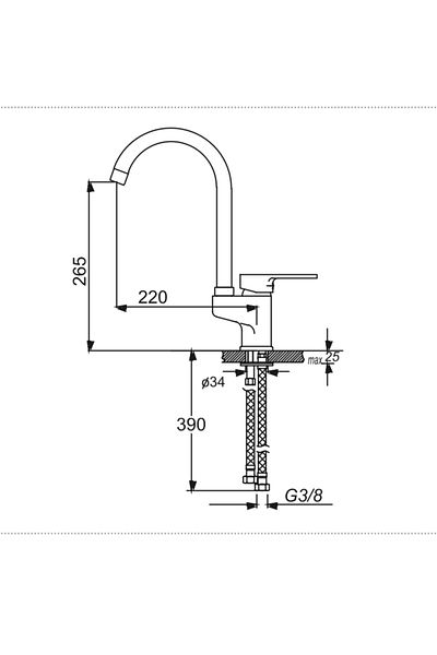 BMS Elite Sink Faucet Bms 557 - square bath