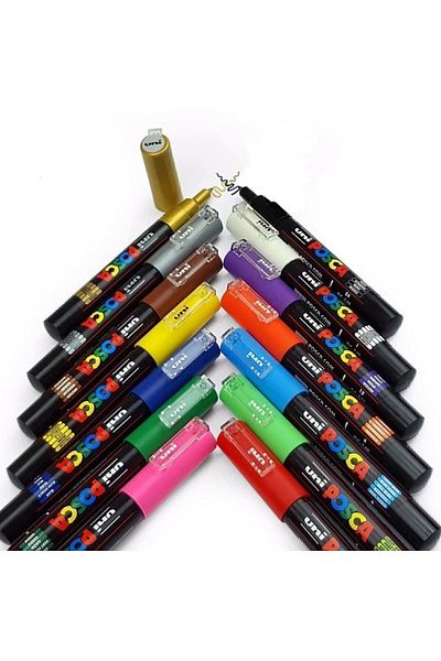 Unibal مجموعة Unı Posca PC-1m مكونة من 10 ألوان
