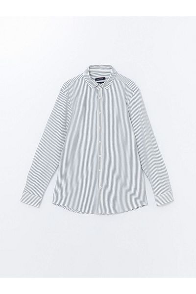 LC Waikiki Koszula męska Oxford Striped - długi rękaw, dopasowany krój