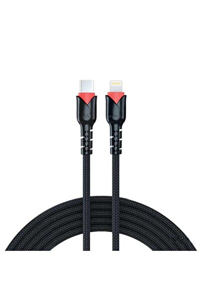 Syrox C130L PD 30W Type Lightning İphone Hasir 120 Cm Hizli Şarj ve Data Kablosu