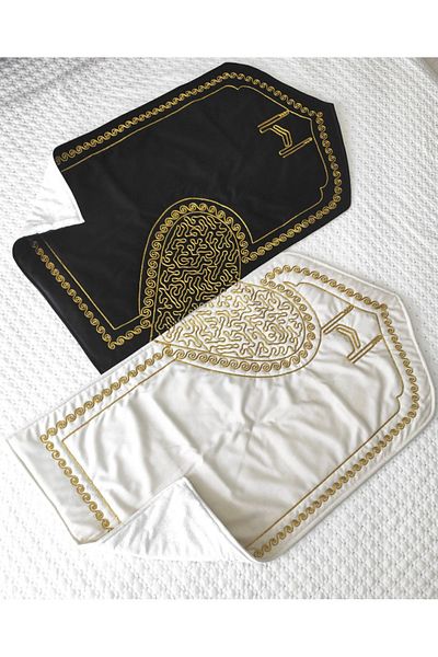 DİLEX Gift for Bride Heart Prayer Rug with Spouse and Rosary Bridegroom Bundle - Dowry Holder