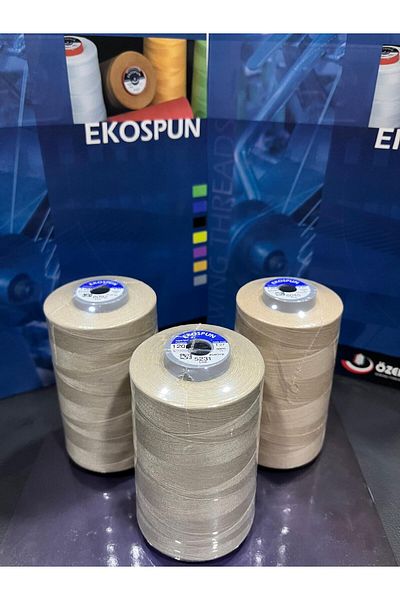 AYHANMAK Set of 3 Sewing Thread 120 No 5000m Polyester Ekospun, High Strength, Ultra Quality