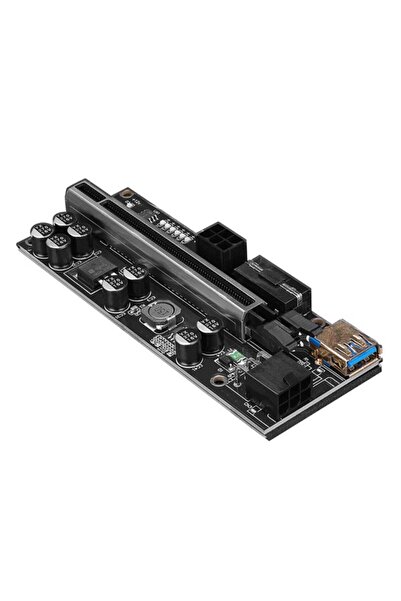 S-LINK SL-XE20 PCI-E1x to 16x Sata 6Pin Bitcoin Riser Versiyon 10S Plus Ekran...