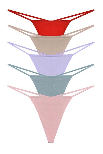 riways secret Cotton Rope Thong 5 Pack