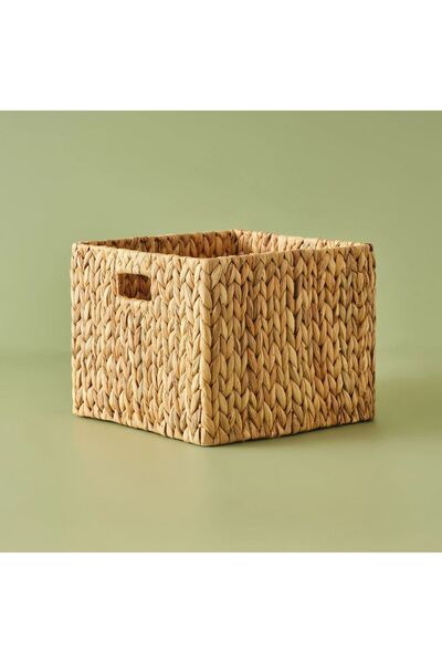 ELZEY HOME 32X32X26 cm Natural Wicker Square Thick Braided Basket