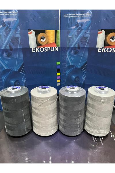 AYHANMAK Set of 4 Sewing Thread 120 No 5000m Polyester Ekospun, High Strength, Ultra Quality