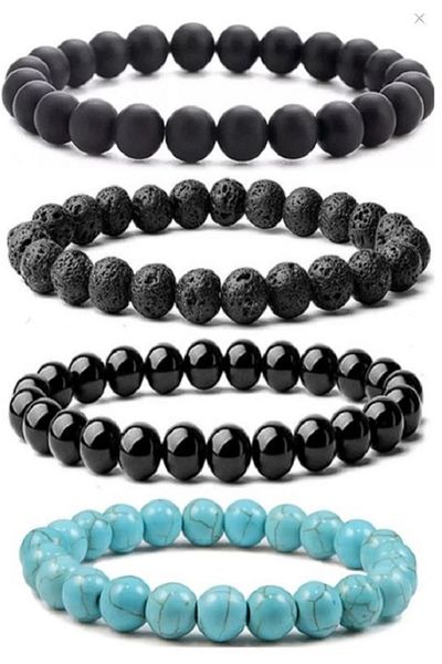 eHediyecim 4-Piece Power Luck and Balance Chakra Bracelet Set