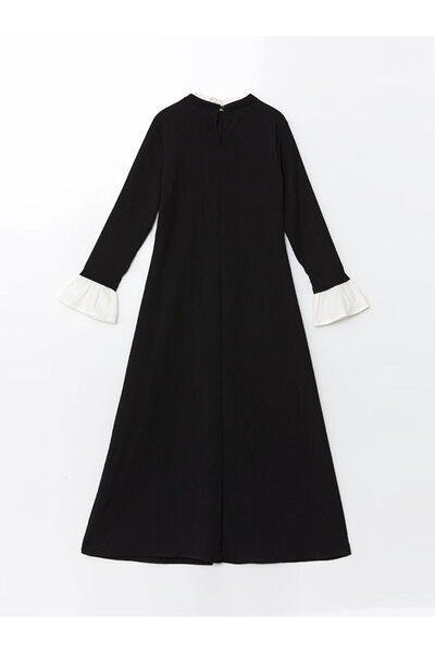 LC Waikiki Fırfırlı Dik Yaka Kadın Elbise