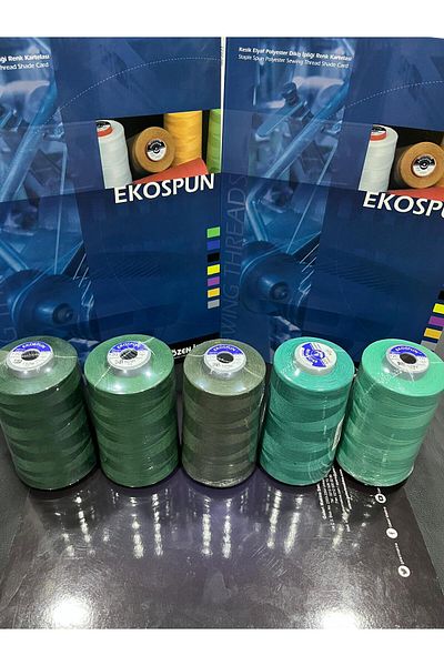 AYHANMAK Set of 5 Sewing Thread 120 No 5000m Polyester Ekospun, High Strength, Ultra Quality