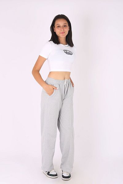 cm buseyiz Crop T-Shirt and Tube Leg Tracksuit Set