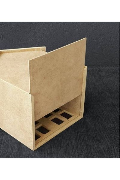 Altınyapı Hobi Market Decorative Ev 3 - Raw Mdf Unpainted Candle and Led Effect