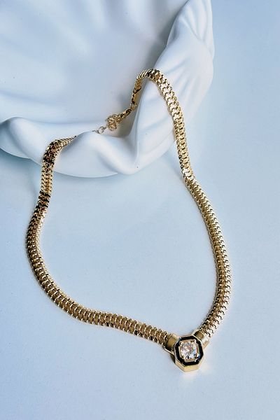 Elika Silver Leyla Serenay Gold Women's Necklace