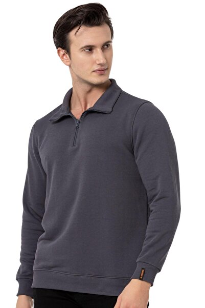 Scooter Ανδρικό φούτερ Anthracite με μισό φερμουάρ M1519ta