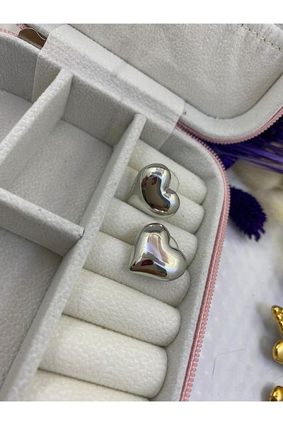 Arescollection vip series steel trend heart women's non-tarnish earrings