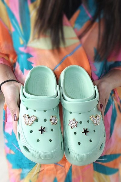 Avex Orthopedic Eva Slippers - Stone Detailed, High Sole Sabo Sandals