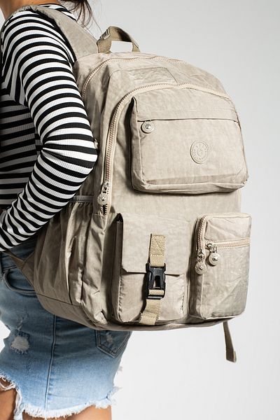 Baginn 571 Collection - 45*30 cm Large Size Clinker Backpack, Multi-Pocket High School College Bag
