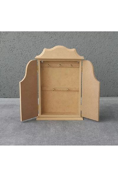 Altınyapı Hobi Market Wide and Long Keychain with Bar Cover Raw Mdf Unpainted