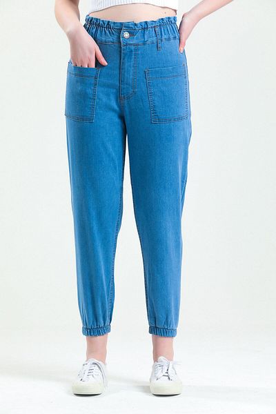 SHEVEGA Blugi pentru damă, blugi, cu buzunare, detaliați, blugi jogger (țesătură subțire)