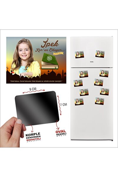 CiciMagnet Kuran Okuyorum Töreni İçin Resim Baskılı Hediyelik Magnet 10 Adet