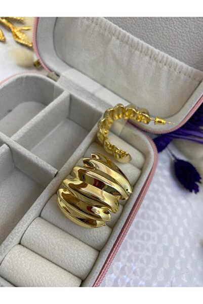 Arescollection أقراط دائرية سميكة للنساء من الفولاذ المقاوم للتشوه من سلسلة VIP