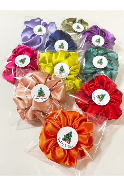 CSR AKSESUAR Σετ 10 Πρωτοχρονιάτικων Δώρων Σατέν Πόρπες με Ετικέτες