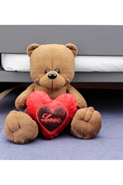 Mnk PELUŞ SEVİMLİ OYUNCAK AYI KALPLİ