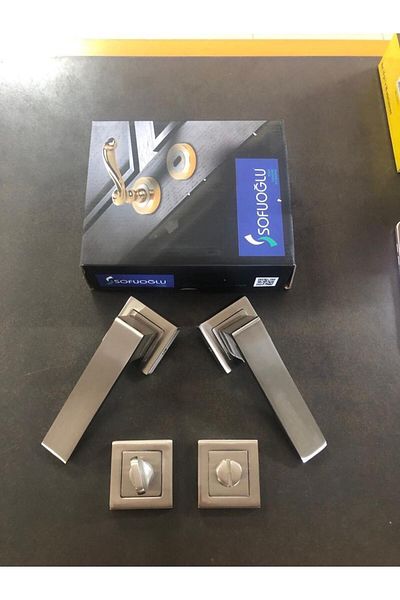 Sofuoğlu Orkide Door Handle Stainless Nickel Satin Inox for Wc (Bathroom) / Wc Doors